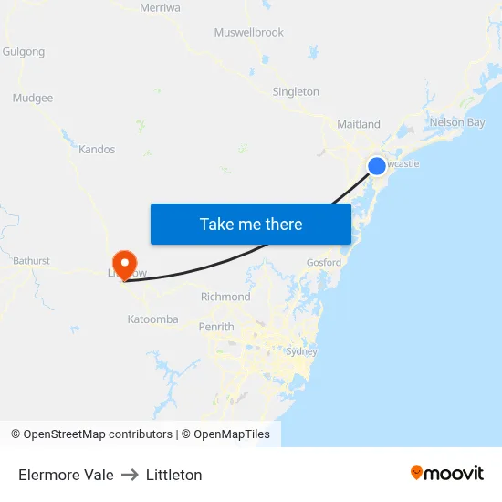 Elermore Vale to Littleton map