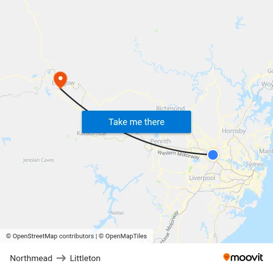 Northmead to Littleton map