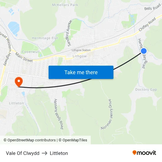 Vale Of Clwydd to Littleton map