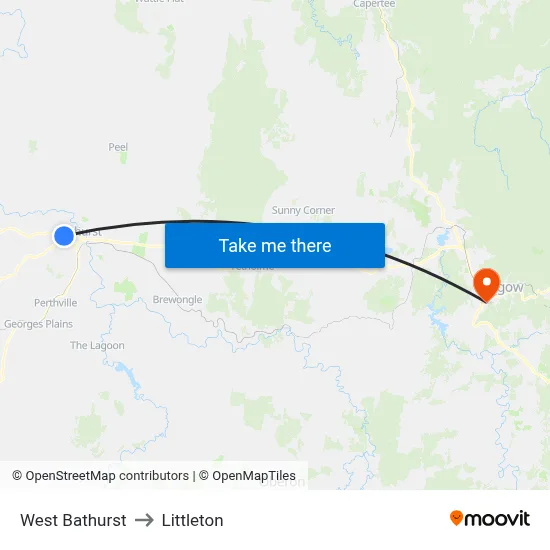 West Bathurst to Littleton map