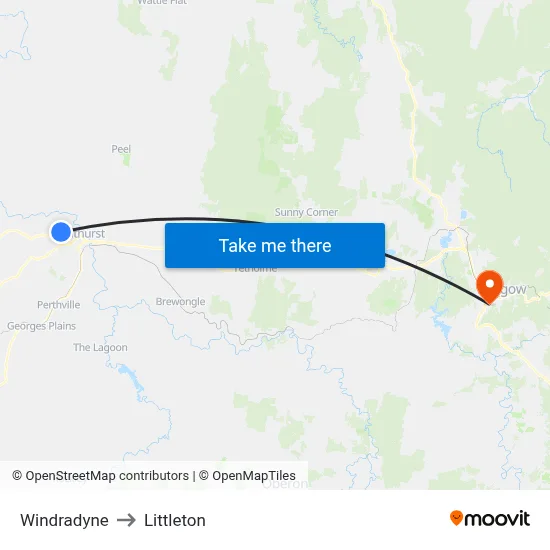Windradyne to Littleton map
