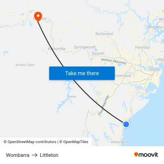 Wombarra to Littleton map