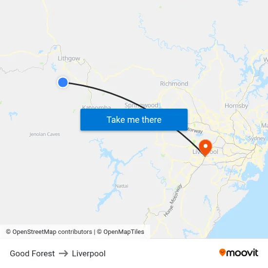 Good Forest to Liverpool map