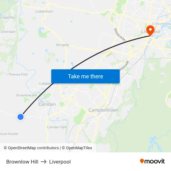 Brownlow Hill to Liverpool map