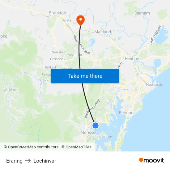 Eraring to Lochinvar map
