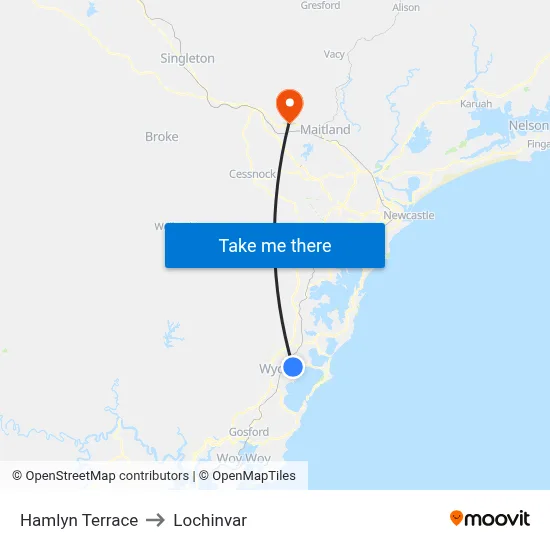 Hamlyn Terrace to Lochinvar map
