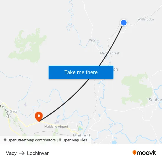 Vacy to Lochinvar map