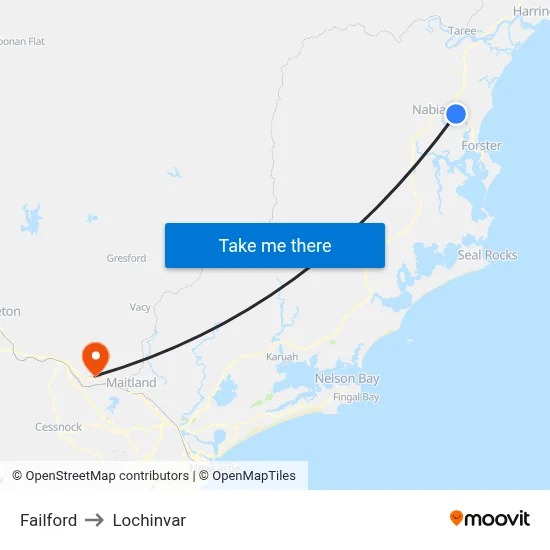 Failford to Lochinvar map