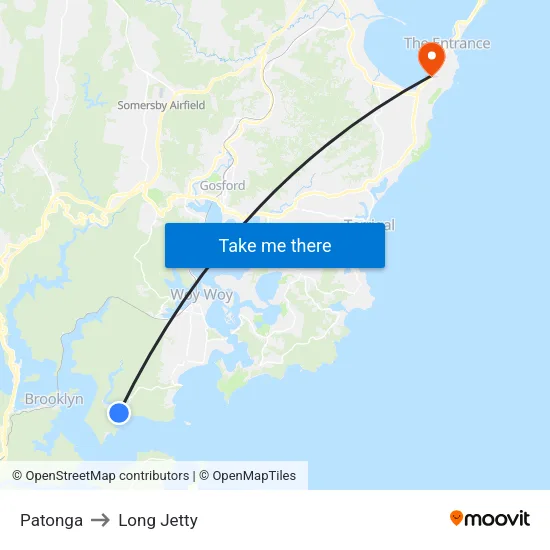 Patonga to Long Jetty map