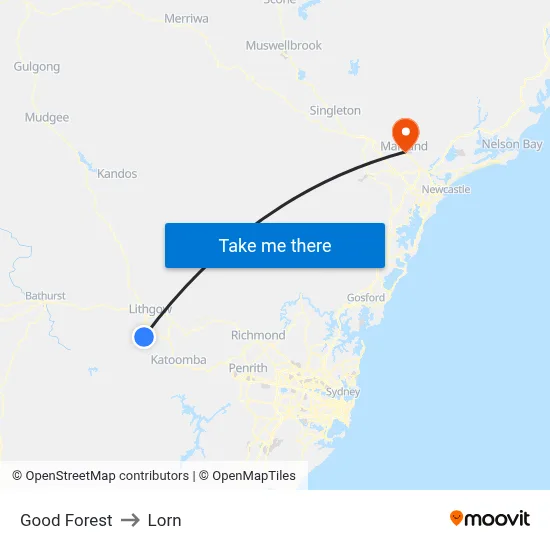 Good Forest to Lorn map
