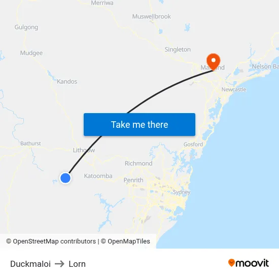 Duckmaloi to Lorn map