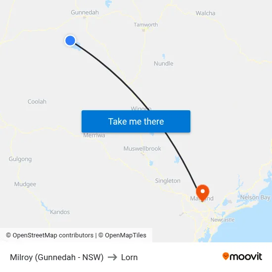 Milroy (Gunnedah - NSW) to Lorn map