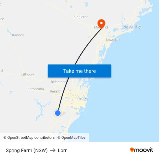 Spring Farm (NSW) to Lorn map
