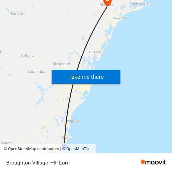 Broughton Village to Lorn map
