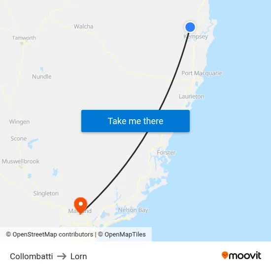 Collombatti to Lorn map