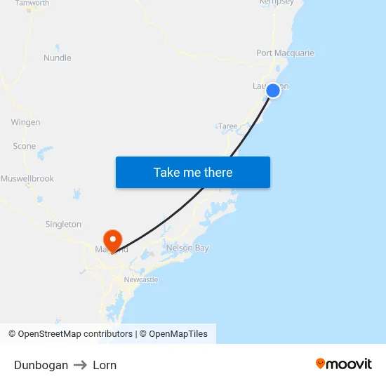 Dunbogan to Lorn map