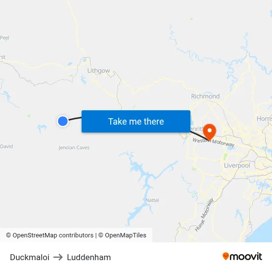 Duckmaloi to Luddenham map