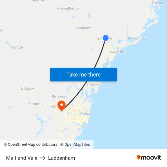 Maitland Vale to Luddenham map
