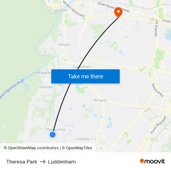 Theresa Park to Luddenham map