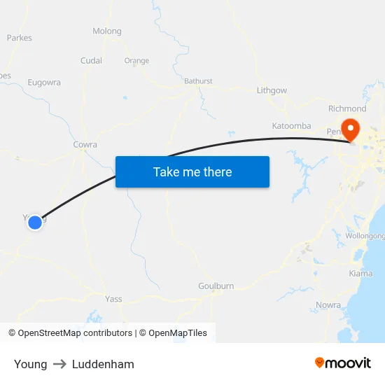 Young to Luddenham map