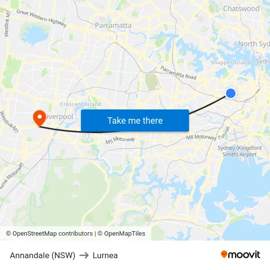 Annandale (NSW) to Lurnea map