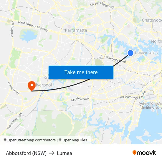 Abbotsford (NSW) to Lurnea map