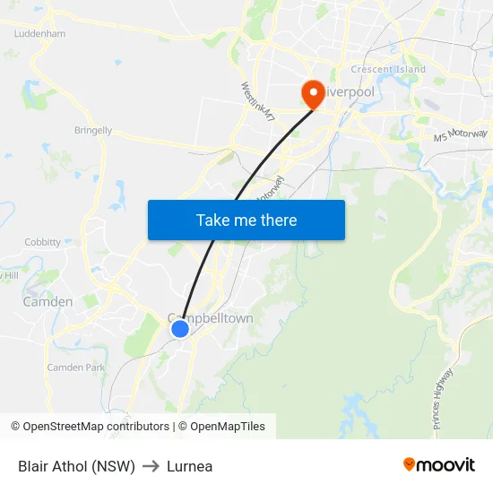 Blair Athol (NSW) to Lurnea map