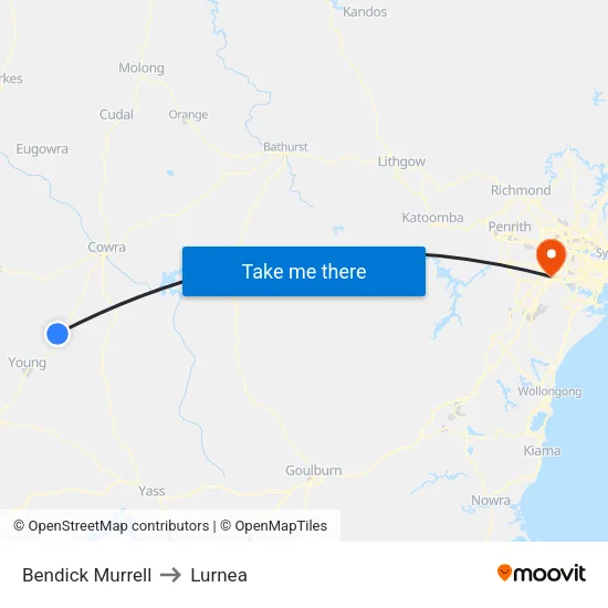 Bendick Murrell to Lurnea map