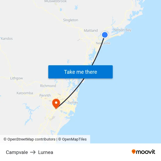 Campvale to Lurnea map