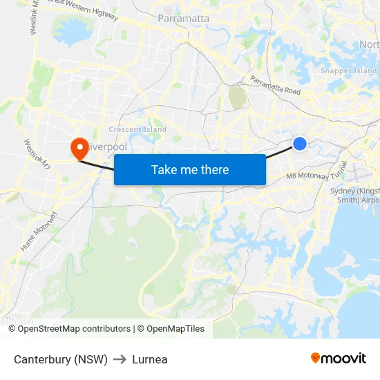 Canterbury (NSW) to Lurnea map