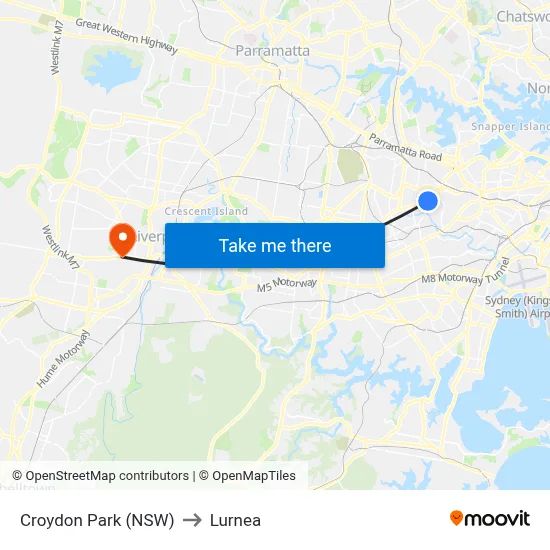 Croydon Park (NSW) to Lurnea map