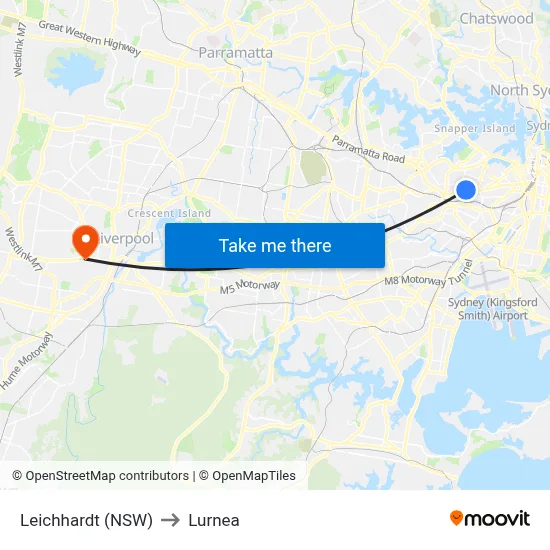 Leichhardt (NSW) to Lurnea map