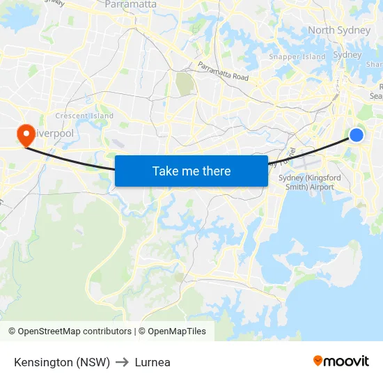 Kensington (NSW) to Lurnea map
