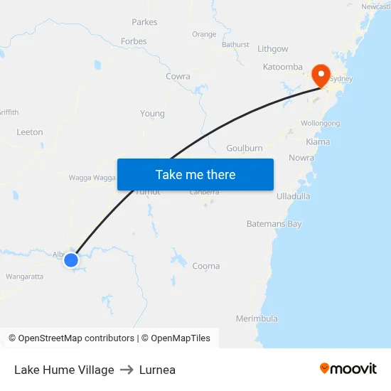 Lake Hume Village to Lurnea map
