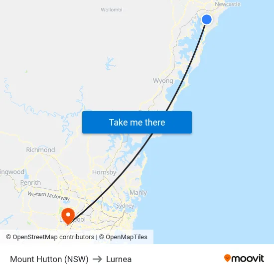 Mount Hutton (NSW) to Lurnea map