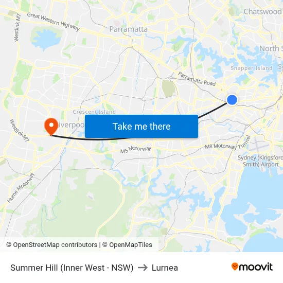 Summer Hill (Inner West - NSW) to Lurnea map