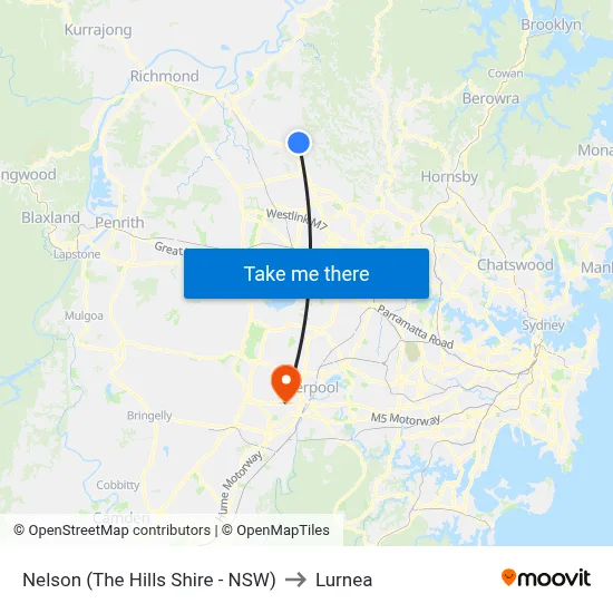 Nelson (The Hills Shire - NSW) to Lurnea map