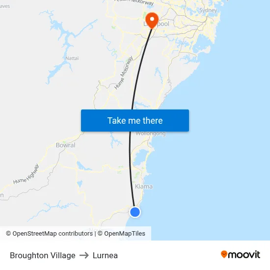 Broughton Village to Lurnea map