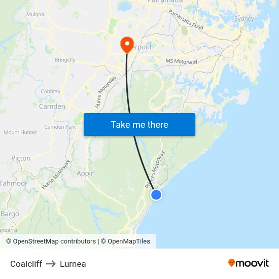 Coalcliff to Lurnea map