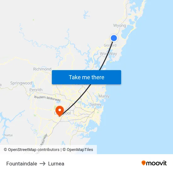 Fountaindale to Lurnea map