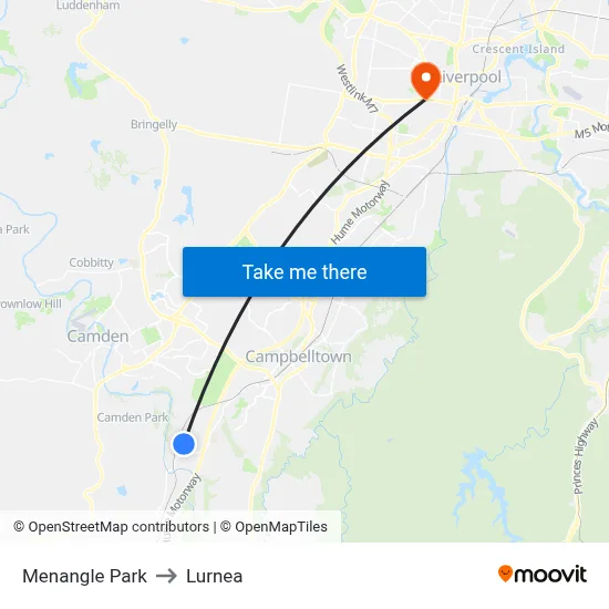 Menangle Park to Lurnea map