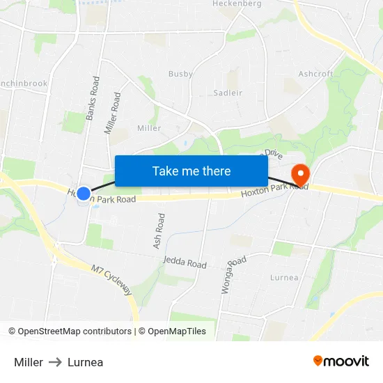 Miller to Lurnea map