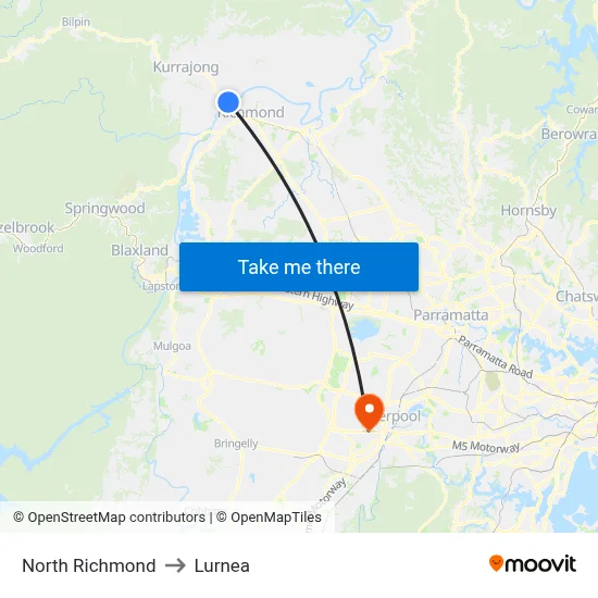 North Richmond to Lurnea map