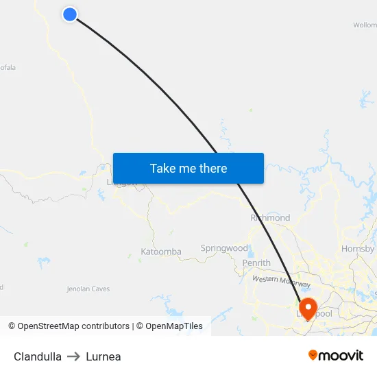 Clandulla to Lurnea map