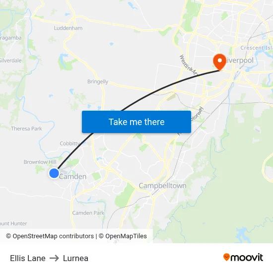 Ellis Lane to Lurnea map