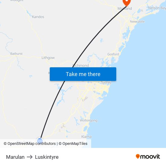 Marulan to Luskintyre map