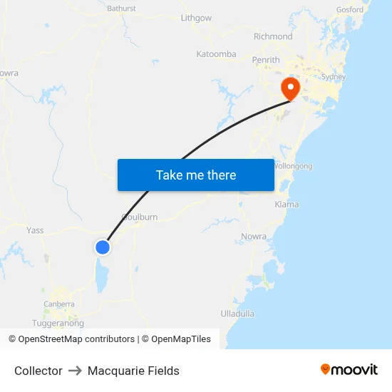 Collector to Macquarie Fields map