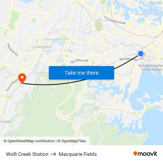 Wolli Creek Station, Wolli Creek to Macquarie Fields, Sydney with ...
