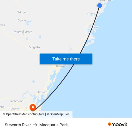 Stewarts River to Macquarie Park map