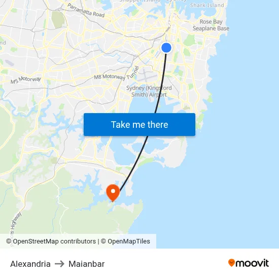 Alexandria to Maianbar map